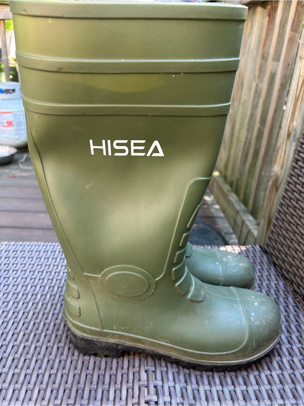 HISEA Women's Olive Green Rain Boots